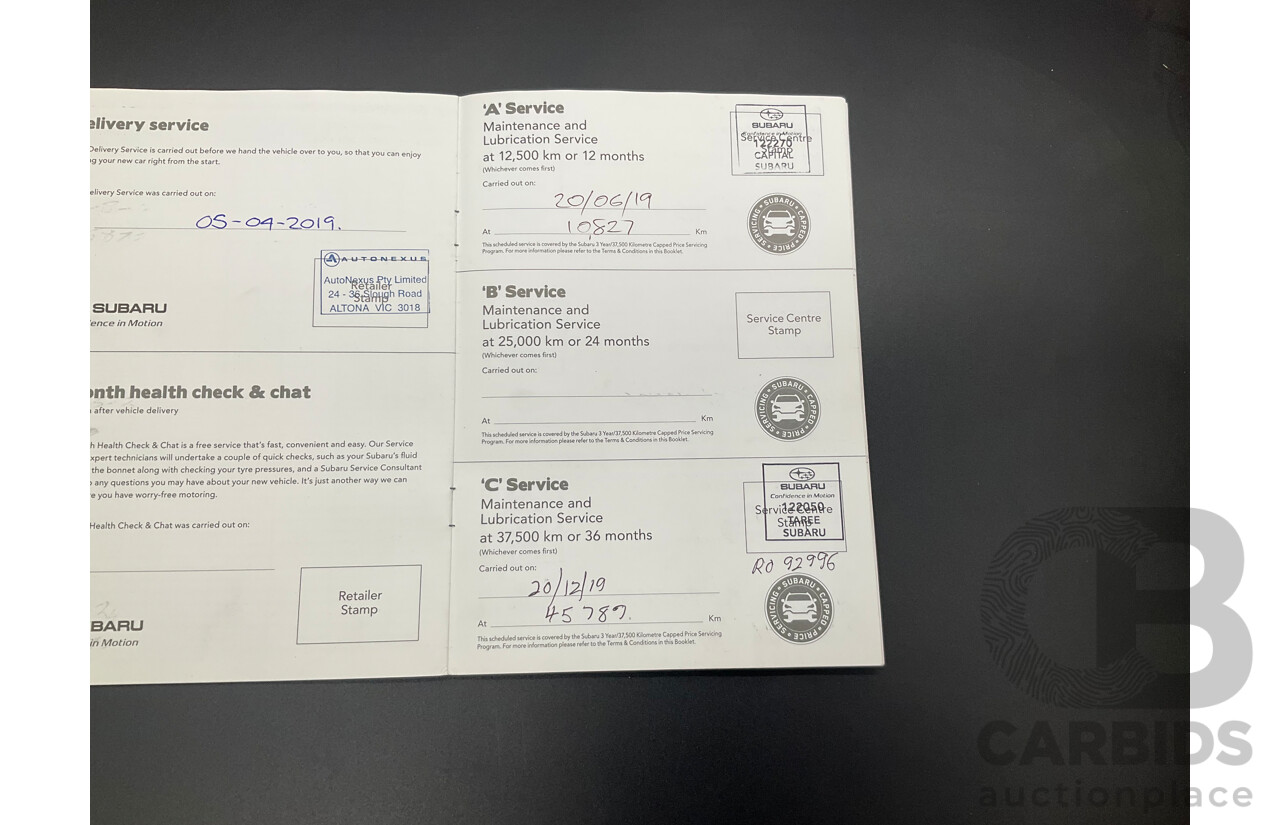 04/2019 Subaru Forester 2.5i-L (AWD) MY19 4d Wagon Crystal White Pearl 2.5L