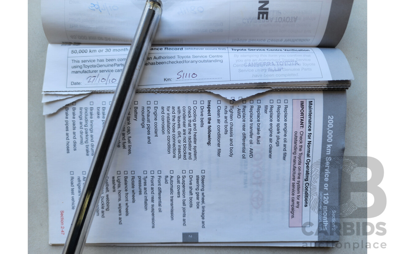 12/2008 Toyota Kluger Grande (4x4) GSU45R 4d Wagon Grey 3.5L