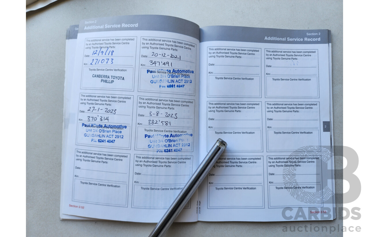 12/2008 Toyota Kluger Grande (4x4) GSU45R 4d Wagon Grey 3.5L