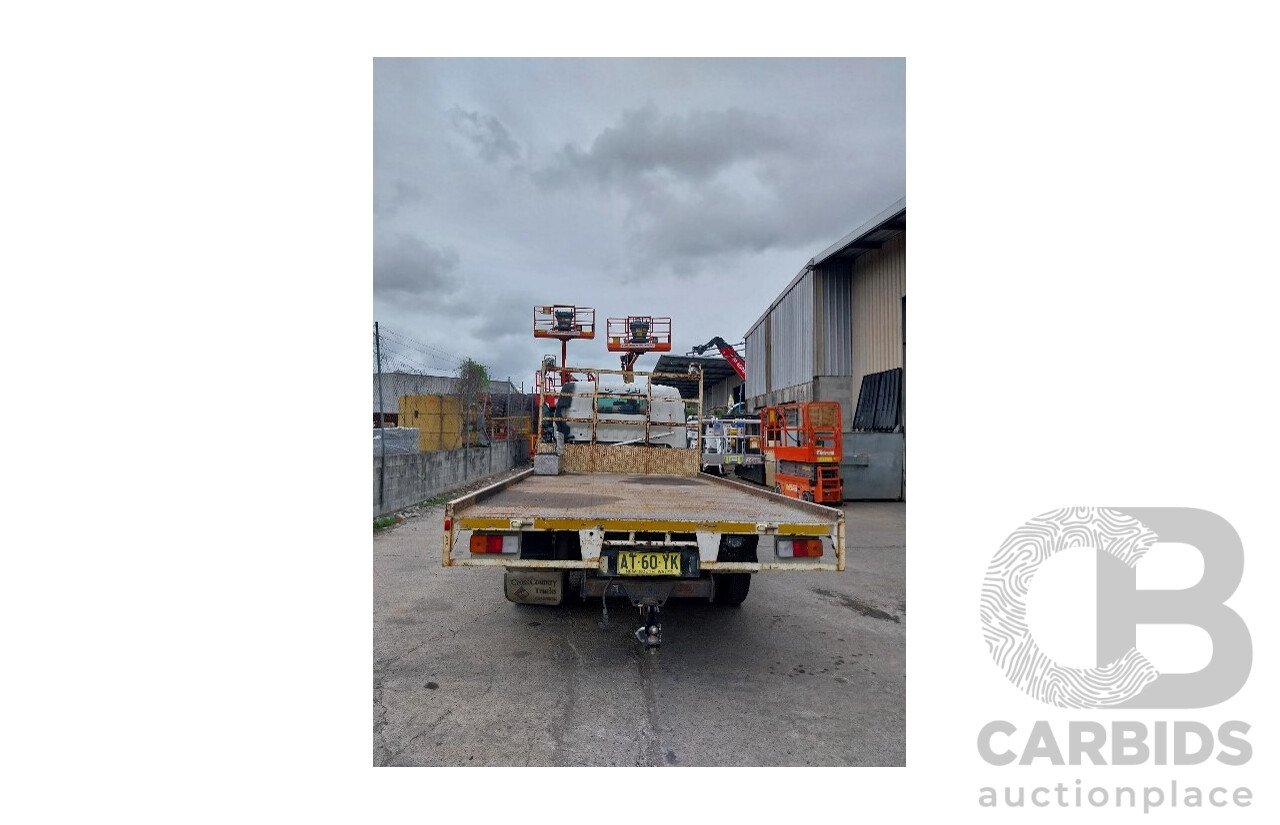 09/2007 Hino 300 Series Trayback Truck 2d Cab Chassis White Turbo Diesel 4.0L