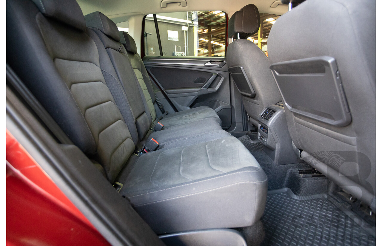 1/2018 Volkswagen Tiguan 162 TSI Sportline (AWD) 5NA MY18 4D Wagon Ruby Red Metallic Turbo 2.0L