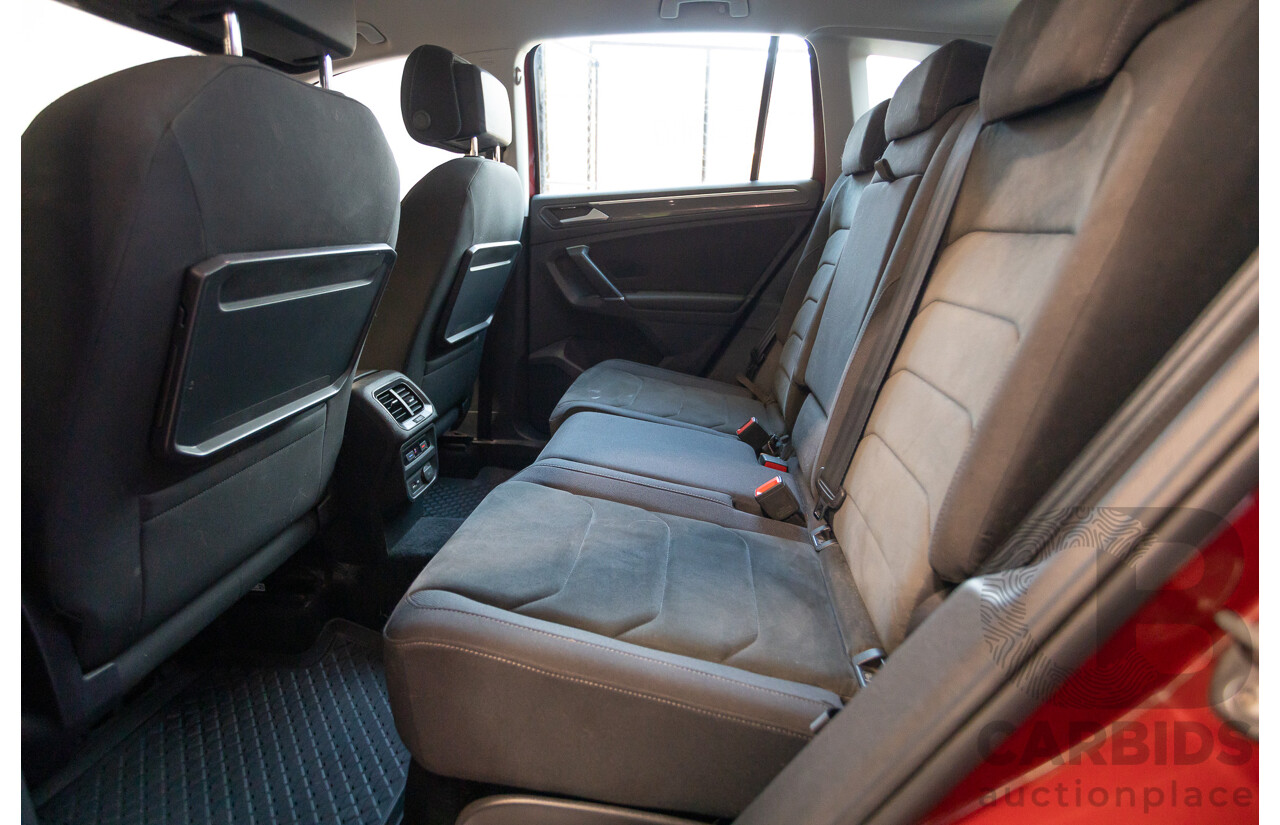 1/2018 Volkswagen Tiguan 162 TSI Sportline (AWD) 5NA MY18 4D Wagon Ruby Red Metallic Turbo 2.0L