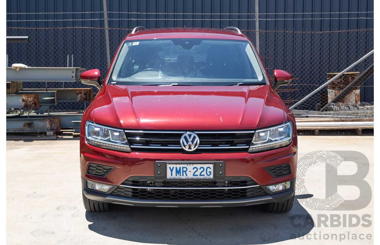1/2018 Volkswagen Tiguan 162 TSI Sportline (AWD) 5NA MY18 4D Wagon Ruby Red Metallic Turbo 2.0L