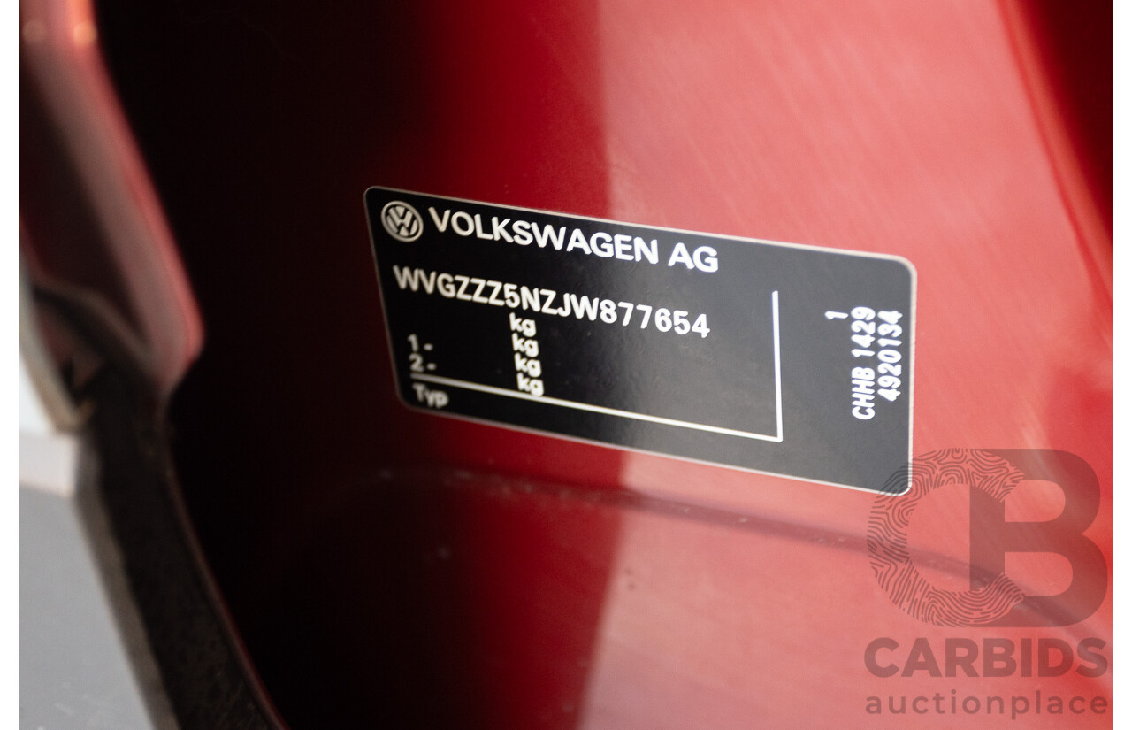 1/2018 Volkswagen Tiguan 162 TSI Sportline (AWD) 5NA MY18 4D Wagon Ruby Red Metallic Turbo 2.0L