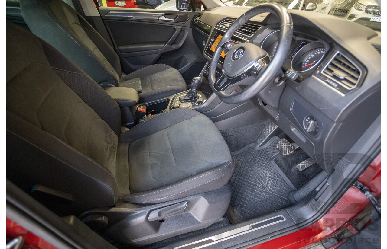 1/2018 Volkswagen Tiguan 162 TSI Sportline (AWD) 5NA MY18 4D Wagon Ruby Red Metallic Turbo 2.0L