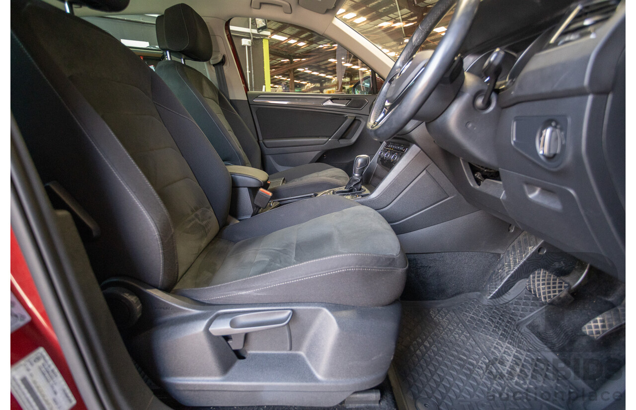 1/2018 Volkswagen Tiguan 162 TSI Sportline (AWD) 5NA MY18 4D Wagon Ruby Red Metallic Turbo 2.0L