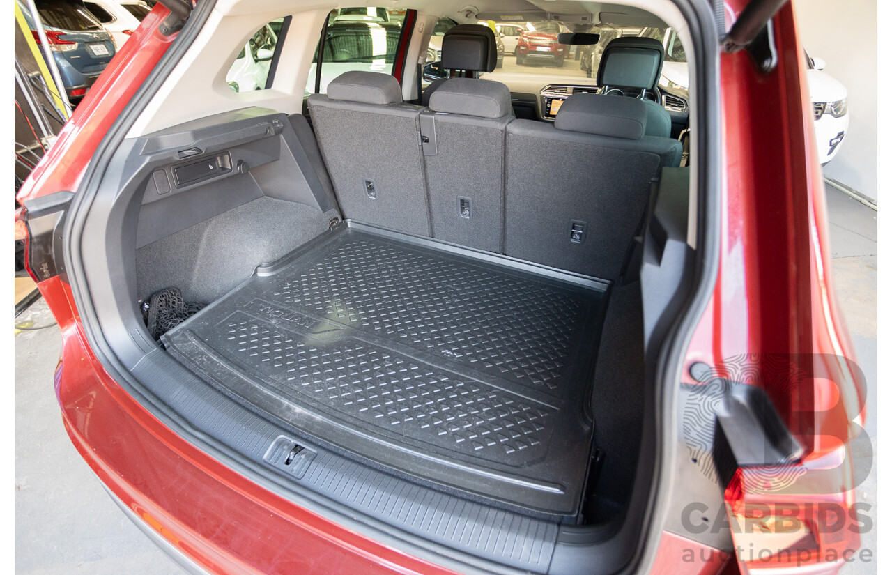 1/2018 Volkswagen Tiguan 162 TSI Sportline (AWD) 5NA MY18 4D Wagon Ruby Red Metallic Turbo 2.0L