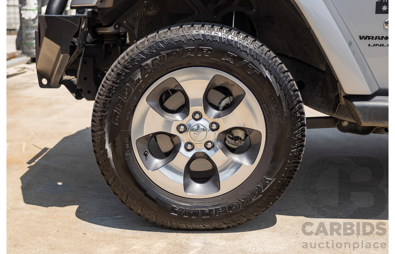 1/2018 Jeep Wrangler Unlimited Overland (4x4) JK MY18 4D Hardtop Billet Silver Metallic V8 5.7L