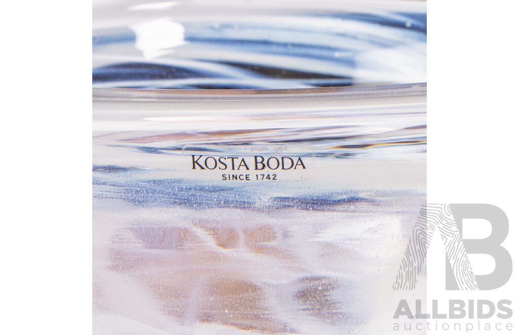 Large Atoll Art Glass Dish by Anna Ehrner for Kosta Boda