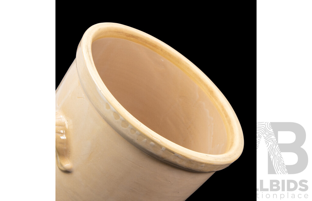 Vintage Lidded Ceramic Bread Crock