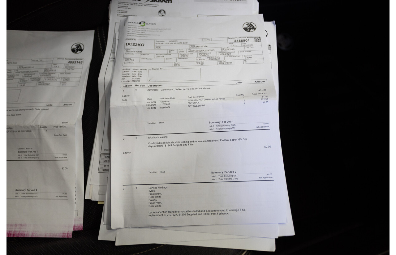 5/2019 Holden Acadia LTZ-V AC MY19 4D Wagon Summit White V6 3.6L - 7 seater