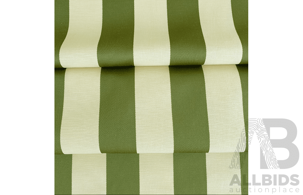 Royal Stripe Leaf – Cotton/Polyester - Width: 140cm  - 17 Metres - RRP$65.00 per Metre