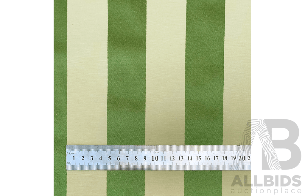 Royal Stripe Leaf – Cotton/Polyester - Width: 140cm  - 17 Metres - RRP$65.00 per Metre
