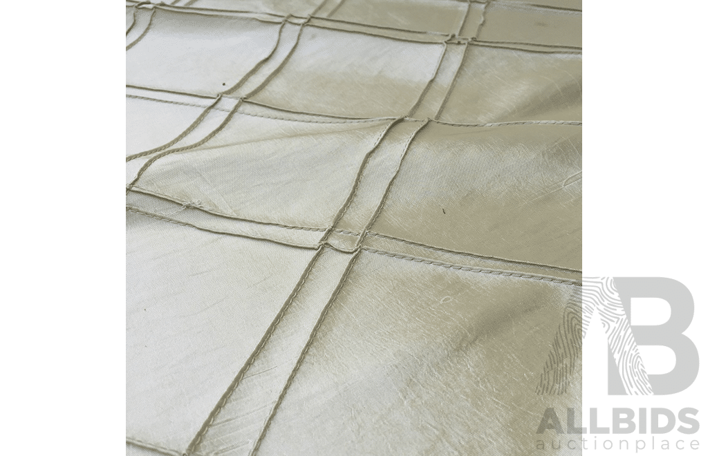 Diamond Pin-Tuck Beige – Taffeta - Width: 140cm - 16 Metres - RRP$45.00 per Metre