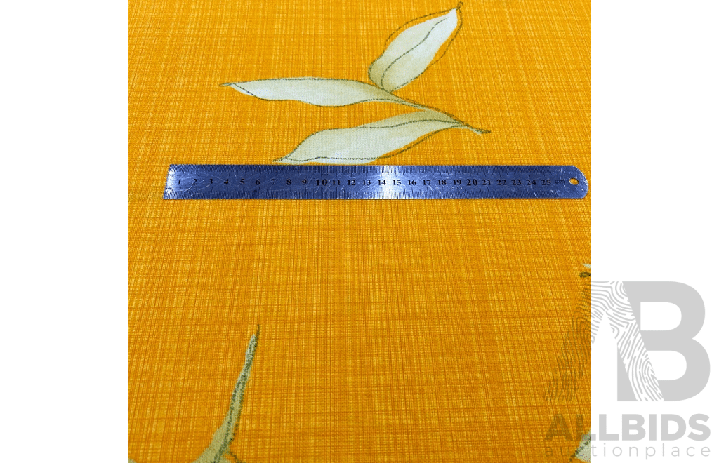 Leaves – Cotton Bolt - Colour: Yellow, Orange, Green - Width: 140cm - 18 Metres - RRP$38.00 per METRE