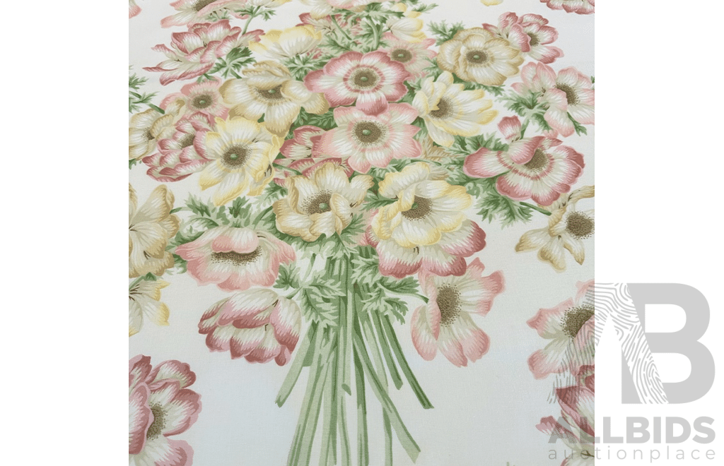 Sweet Bouquet – Cotton - Colour: Green, Pink, Yellow, Ivory, Beige - Width: 140cm - 47 Metres - RRP$38.40 per METRE