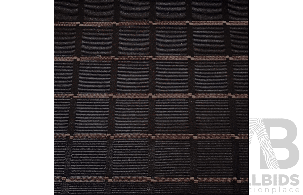 Black Jet – Polyester - Colour: Black and Rose Gold - Width: 140cm - 41 Metres - RRP$45.00 per METRE