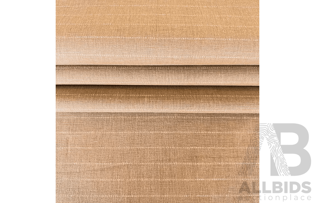 Camel Pinstripe – Cotton - Colour: Camel, Beige - Width: 140cm - 46 Metres - RRP$77.00 per METRE
