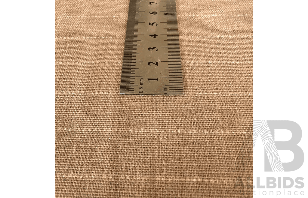 Camel Pinstripe – Cotton - Colour: Camel, Beige - Width: 140cm - 46 Metres - RRP$77.00 per METRE