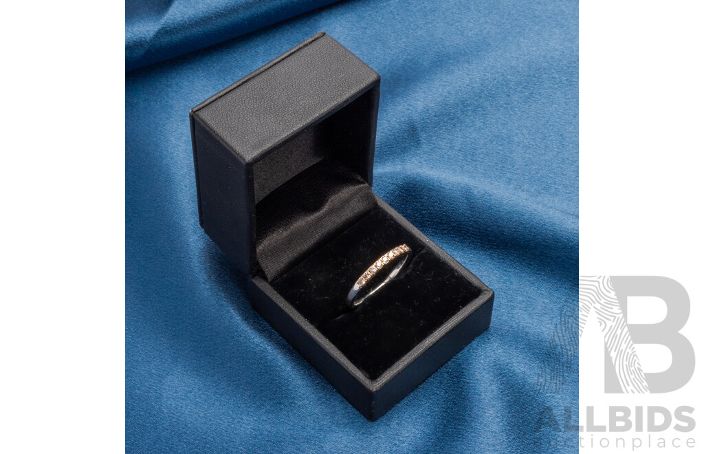 9ct Argyle Mine Rio Tinto Certified Pale Pink Diamond Ring, TDW 0.25ct, Size S, 2.43 Grams