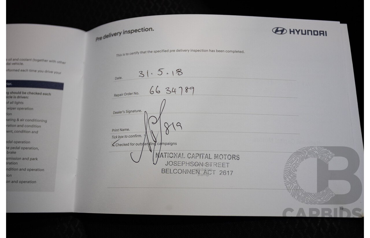 01/2018 Hyundai I30 Active PD 4D Hatchback Red 2.0L