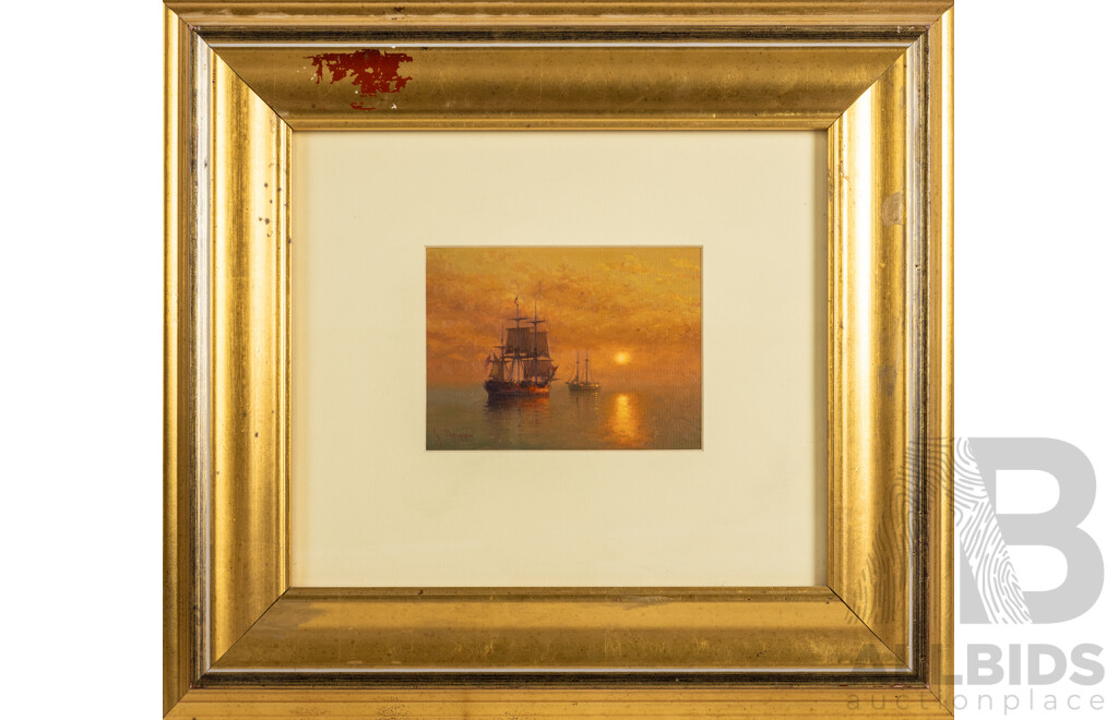 Joseph Ambrose Frost, Golden Mist, 41cm x 44cm Oil on Canvas Board