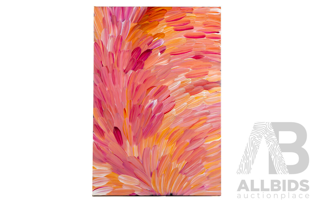 Gloria Petyarre, Bush Medicine Leaves, 89cm X 60cm, Acrylic on Canvas, Signed Verso, Gallery COA