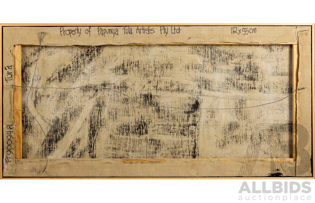 Turkey Tolson Tjupurrula, Tingari Cycle, 1990, 112cm x 55cm Acrylic on Linen