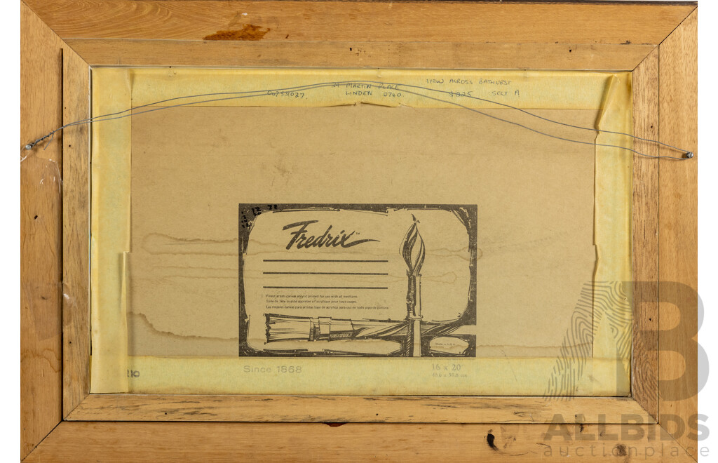 Robyn Collier, View Across Bathurst, 29cm X 24.5cm, Oil on Board