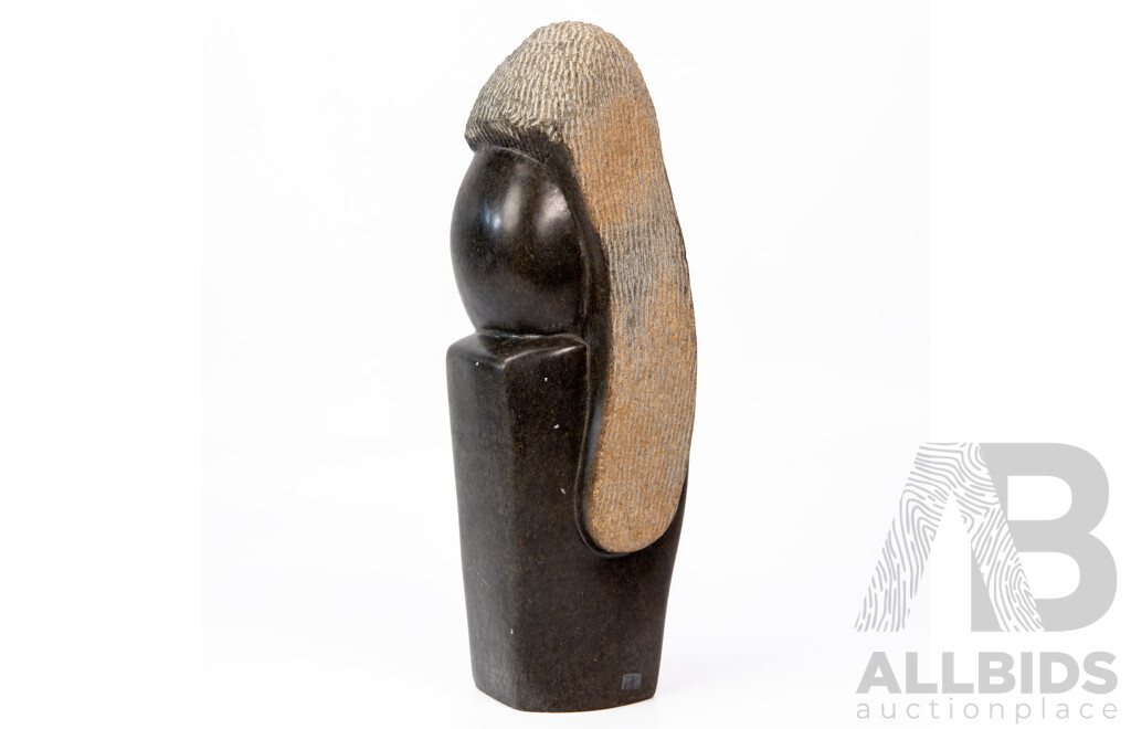 Henry Munyaradzi, Shona Stone Statuette, 36cm, Hand Carved Stone Sculpture