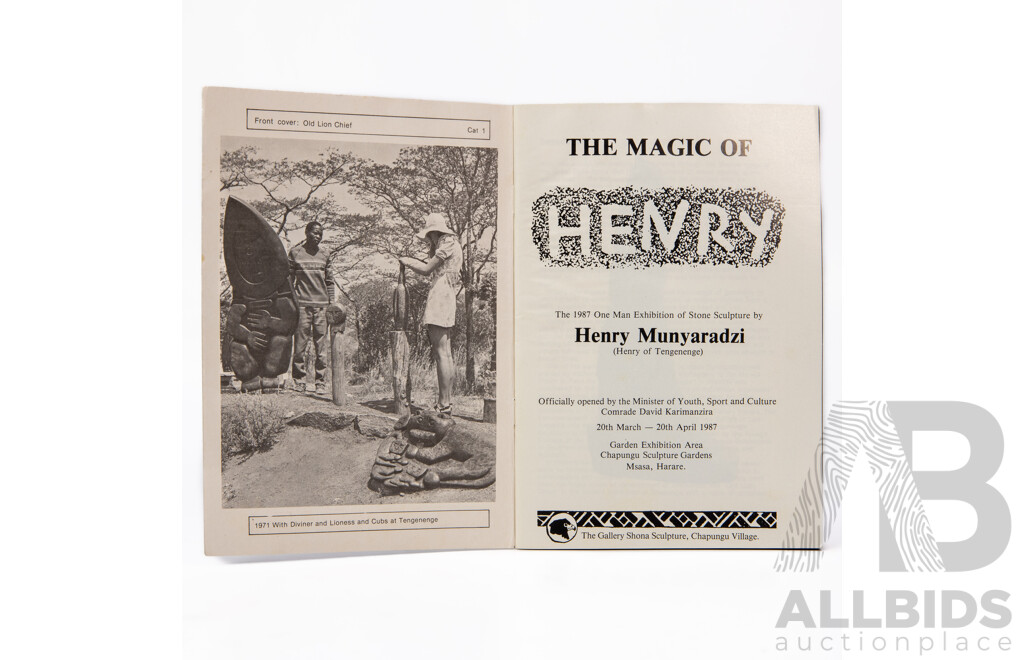 Henry Munyaradzi, Shona Stone Statuette, 36cm, Hand Carved Stone Sculpture