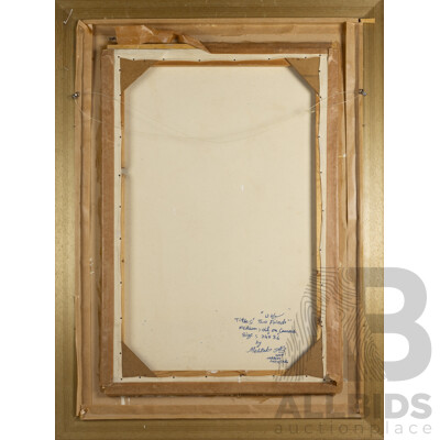 Mehtab Ali, (20th Century, Pakistani, 1960-) Two Friends (2009), Original Oil on Canvas, 120 x 90 cm (frame)