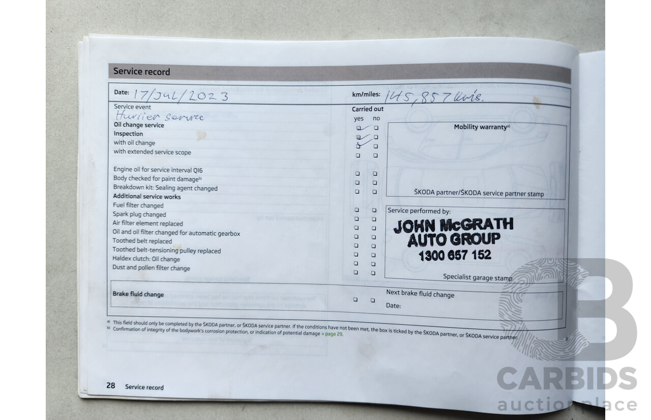 1/2014 Skoda Octavia 132 TSI Elegance NE 5d Hatchback White 1.8L