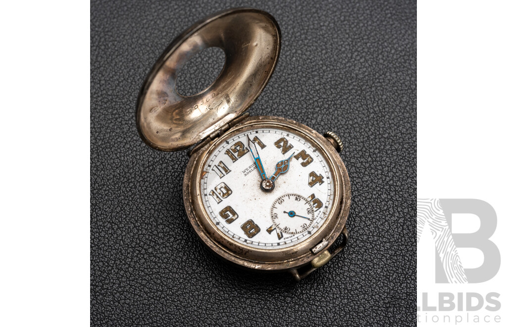 Silver Swiss Made Brevit Watch Retailed by J.M. Wendt, Adelaide (Without Strap)