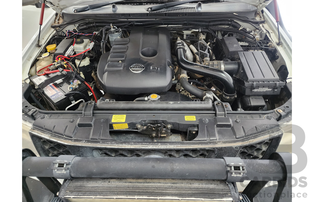 2/2009 Nissan Navara RX (4x4) D40 Dual Cab P/Up White 2.5L