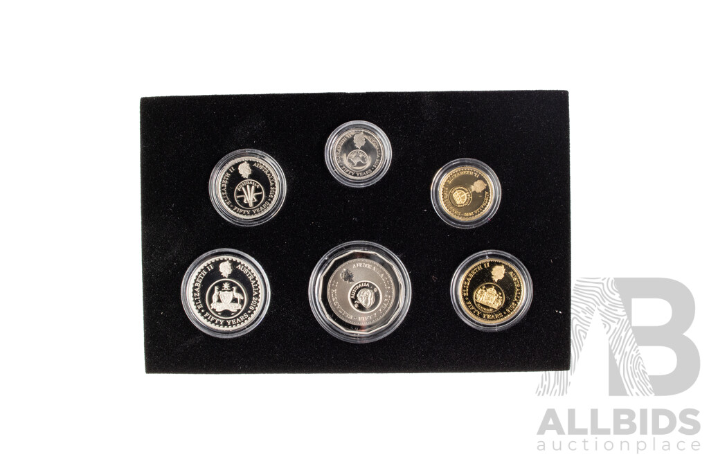 Australian RAM 2016 Six Proof Coin Set, The Changeover - Fifty Years of Decimal Currency