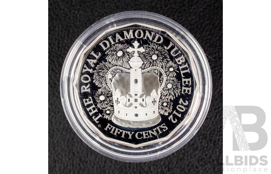 Australian RAM 2012 Silver Proof Fifty Cent Coin, Diamond Jubilee of the Accession of Queen Elizabeth II