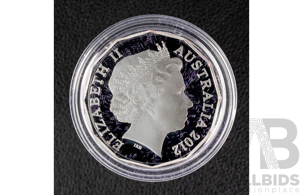 Australian RAM 2012 Silver Proof Fifty Cent Coin, Diamond Jubilee of the Accession of Queen Elizabeth II