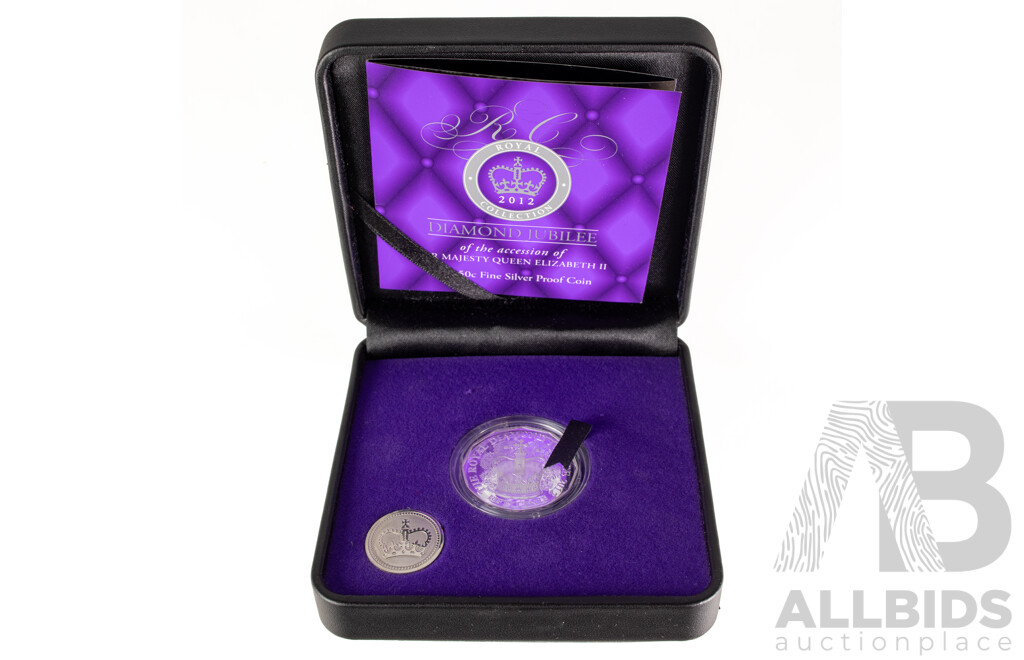 Australian RAM 2012 Silver Proof Fifty Cent Coin, Diamond Jubilee of the Accession of Queen Elizabeth II