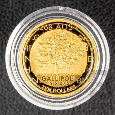 Australian RAM 2015 Gold Proof Ten Dollar Coin, Centenary of the Gallipoli Landing .999
