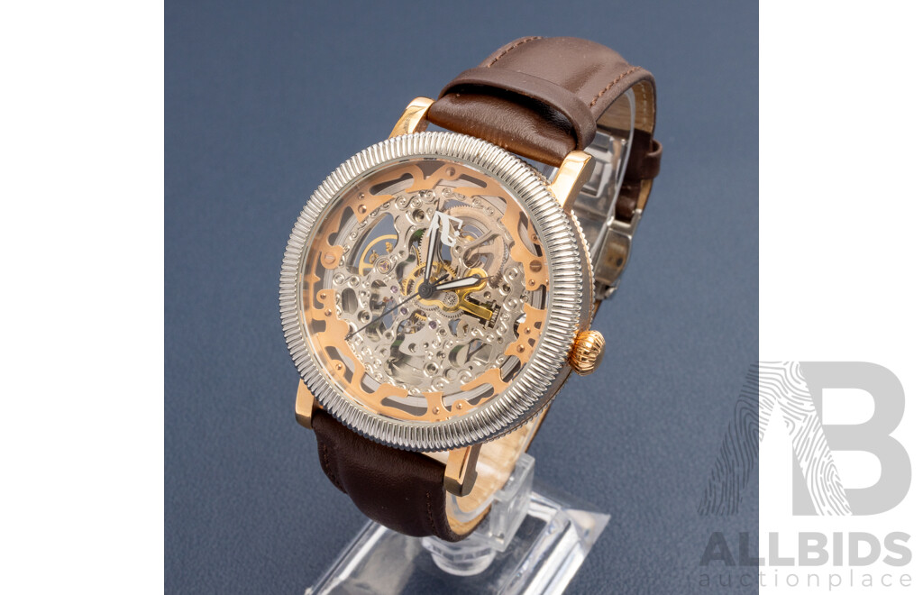 Auguste Galan MECCANIX GTTS Mens Automatic Skeleton Watch. Model - AG-0795