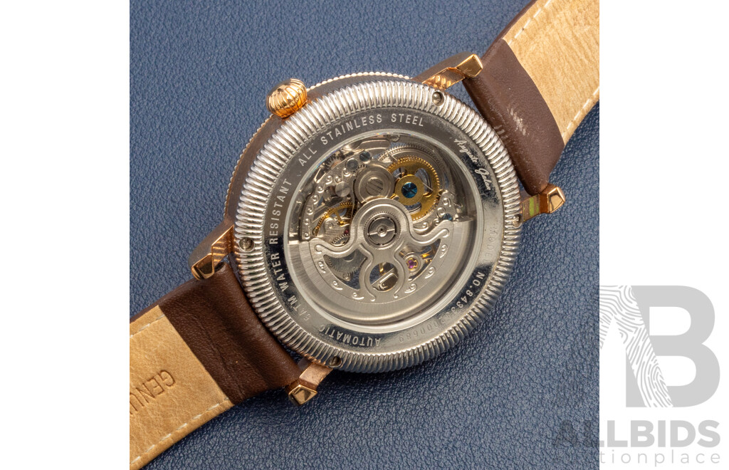 Auguste Galan MECCANIX GTTS Mens Automatic Skeleton Watch. Model - AG-0795