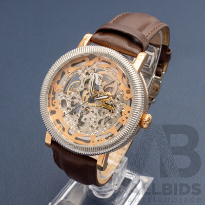 Auguste Galan MECCANIX GTTS Mens Automatic Skeleton Watch. Model - AG-0795