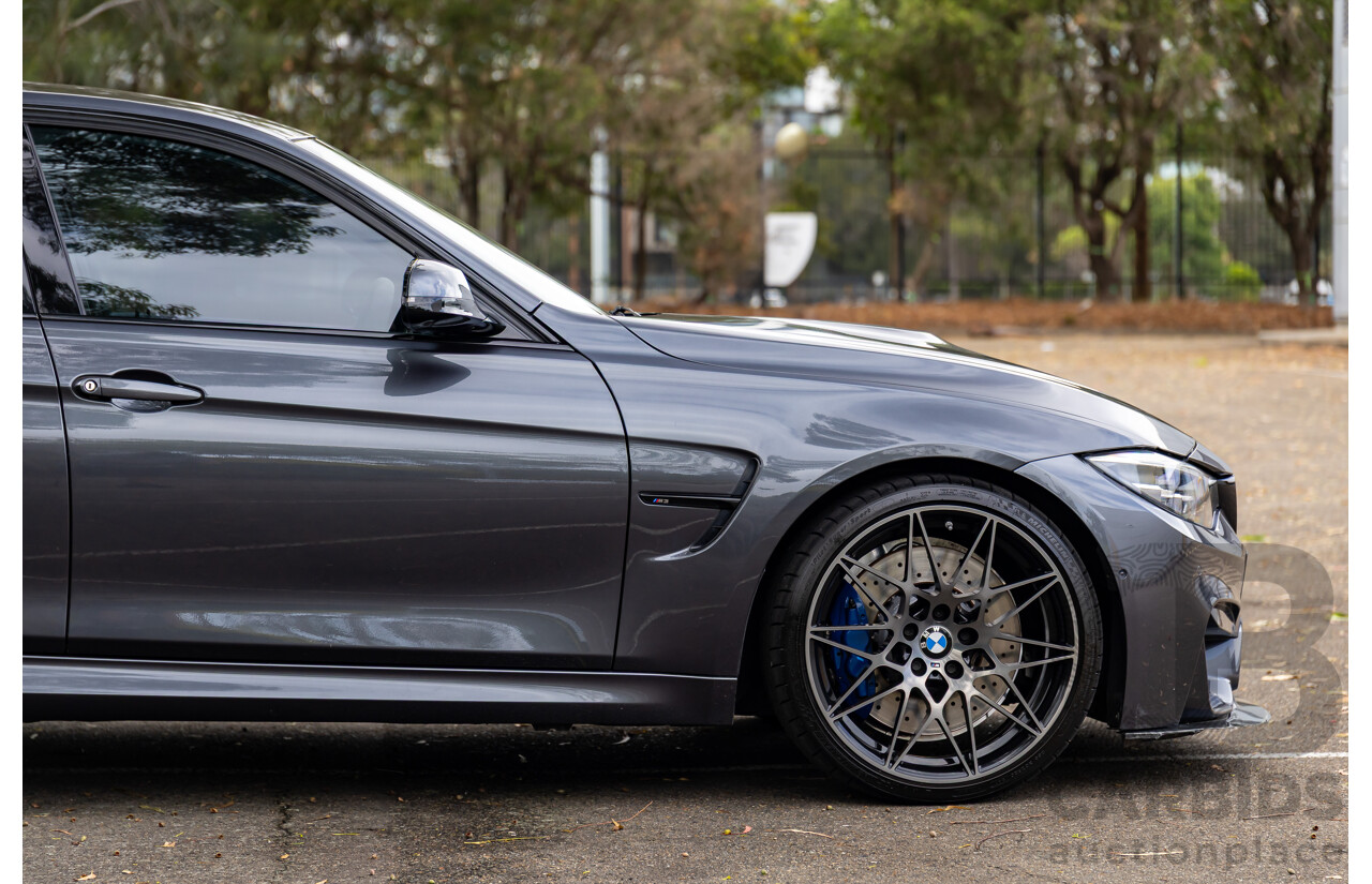 10/2018 BMW M3 Competition (RWD) F80 MY18 4d Sedan Sparkling Graphite Metallic Twin Turbo 3.0L