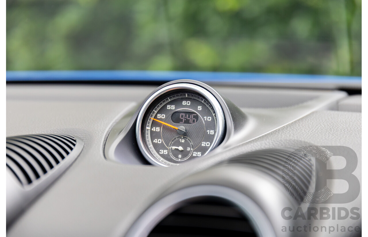 09/2017 Porsche 718 Cayman (RWD) 982 MY18 2d Coupe Sapphire Blue Metallic Turbo 2.0L