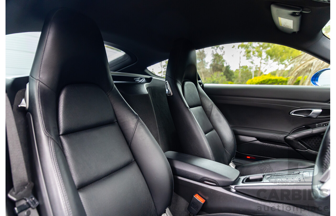 09/2017 Porsche 718 Cayman (RWD) 982 MY18 2d Coupe Sapphire Blue Metallic Turbo 2.0L