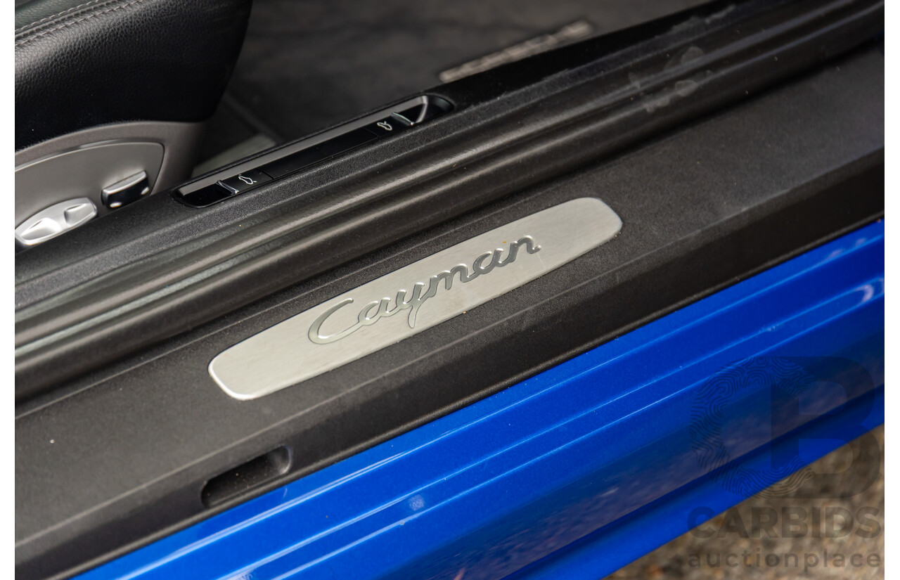 09/2017 Porsche 718 Cayman (RWD) 982 MY18 2d Coupe Sapphire Blue Metallic Turbo 2.0L