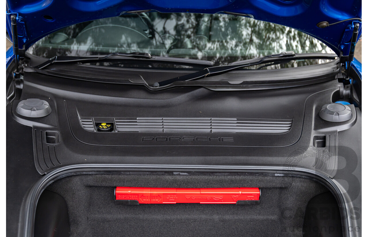 09/2017 Porsche 718 Cayman (RWD) 982 MY18 2d Coupe Sapphire Blue Metallic Turbo 2.0L