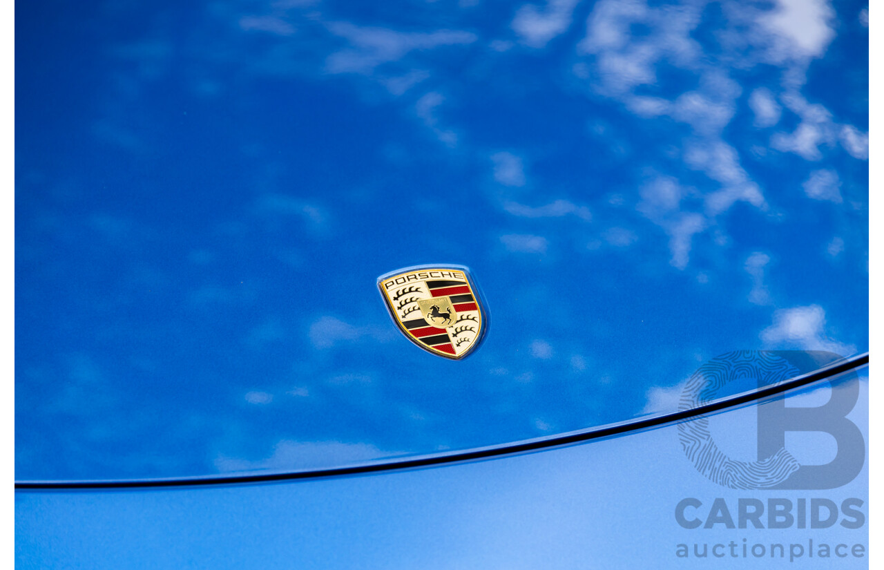 09/2017 Porsche 718 Cayman (RWD) 982 MY18 2d Coupe Sapphire Blue Metallic Turbo 2.0L