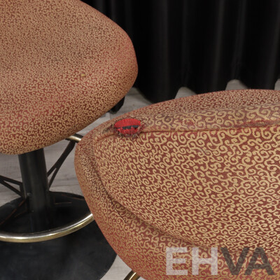 Set of Four Upholstered Poker Machine Stools by Aristocrat